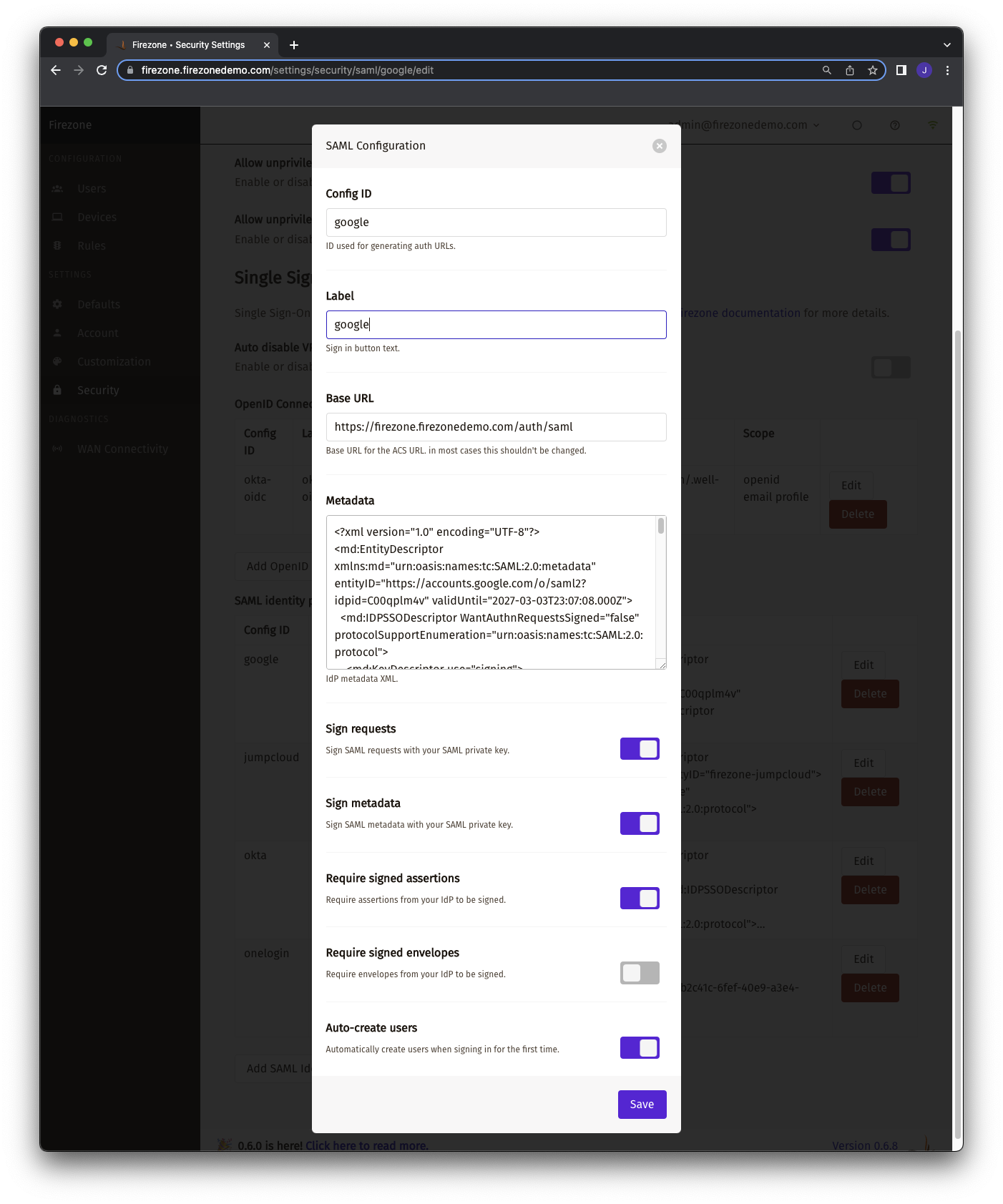 firezone saml